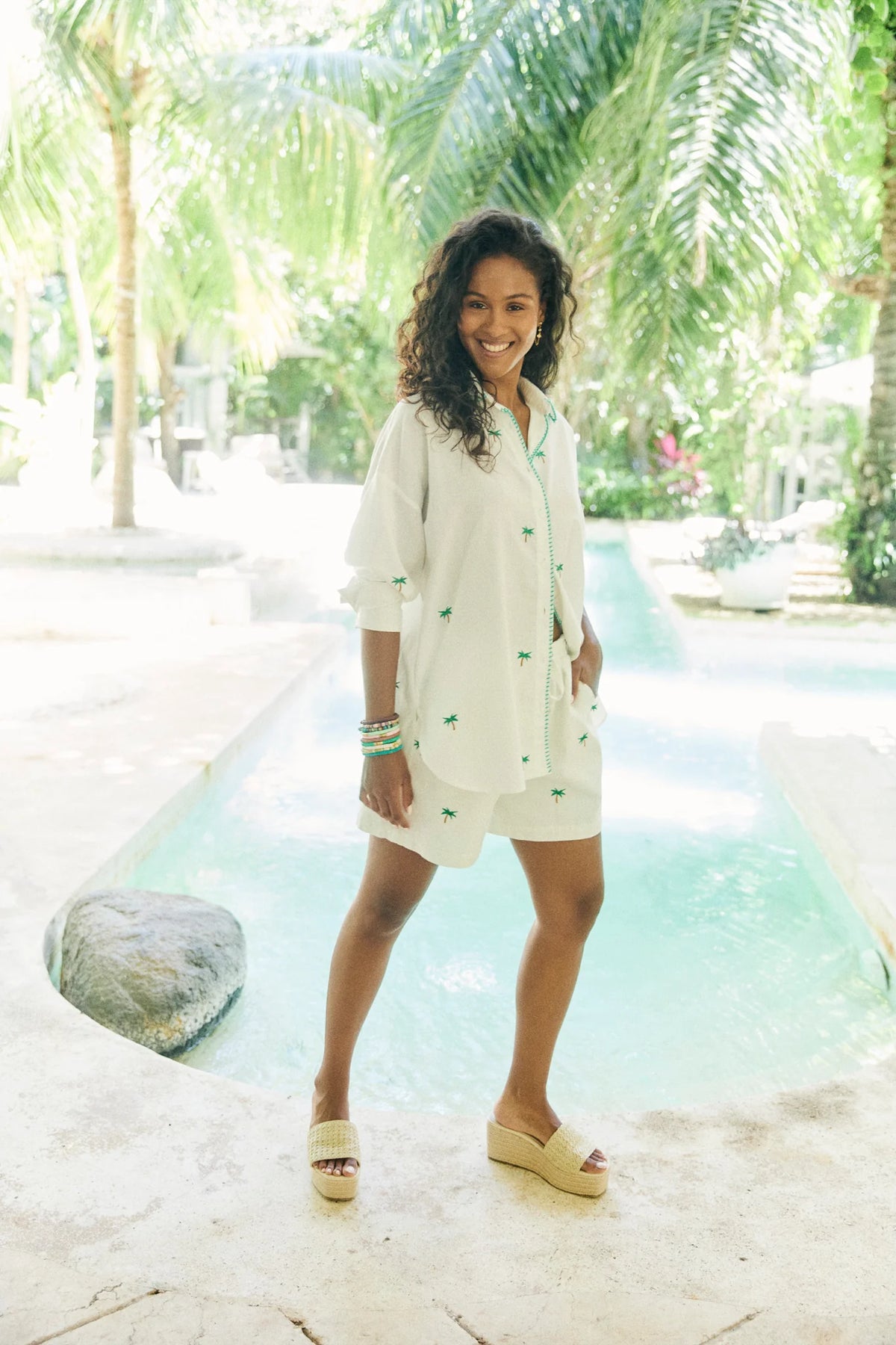 HAVEN Mauritius Embroidered Shirt WHITE