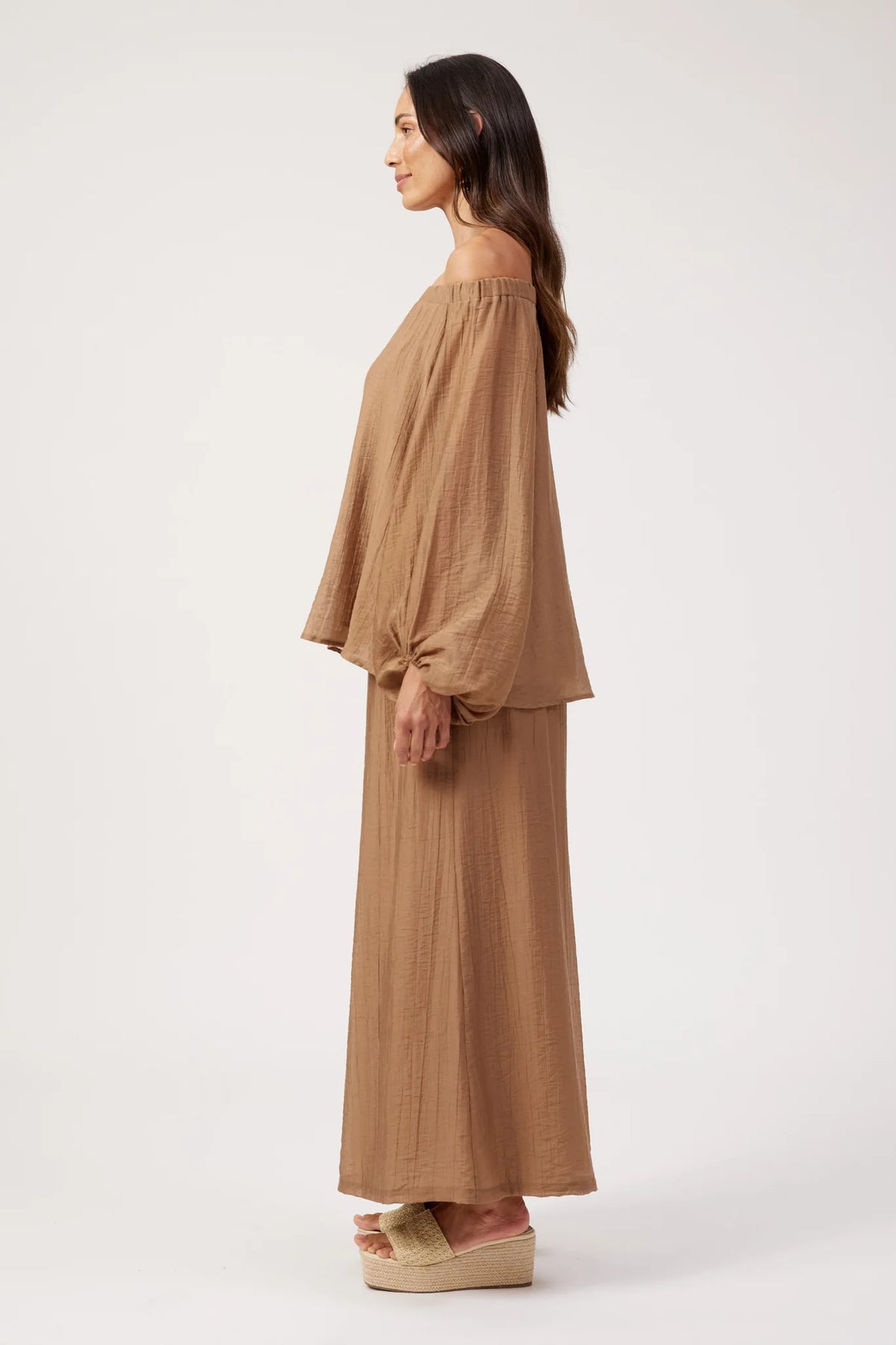 HAVEN Kenya Off Shoulder Top WHEAT