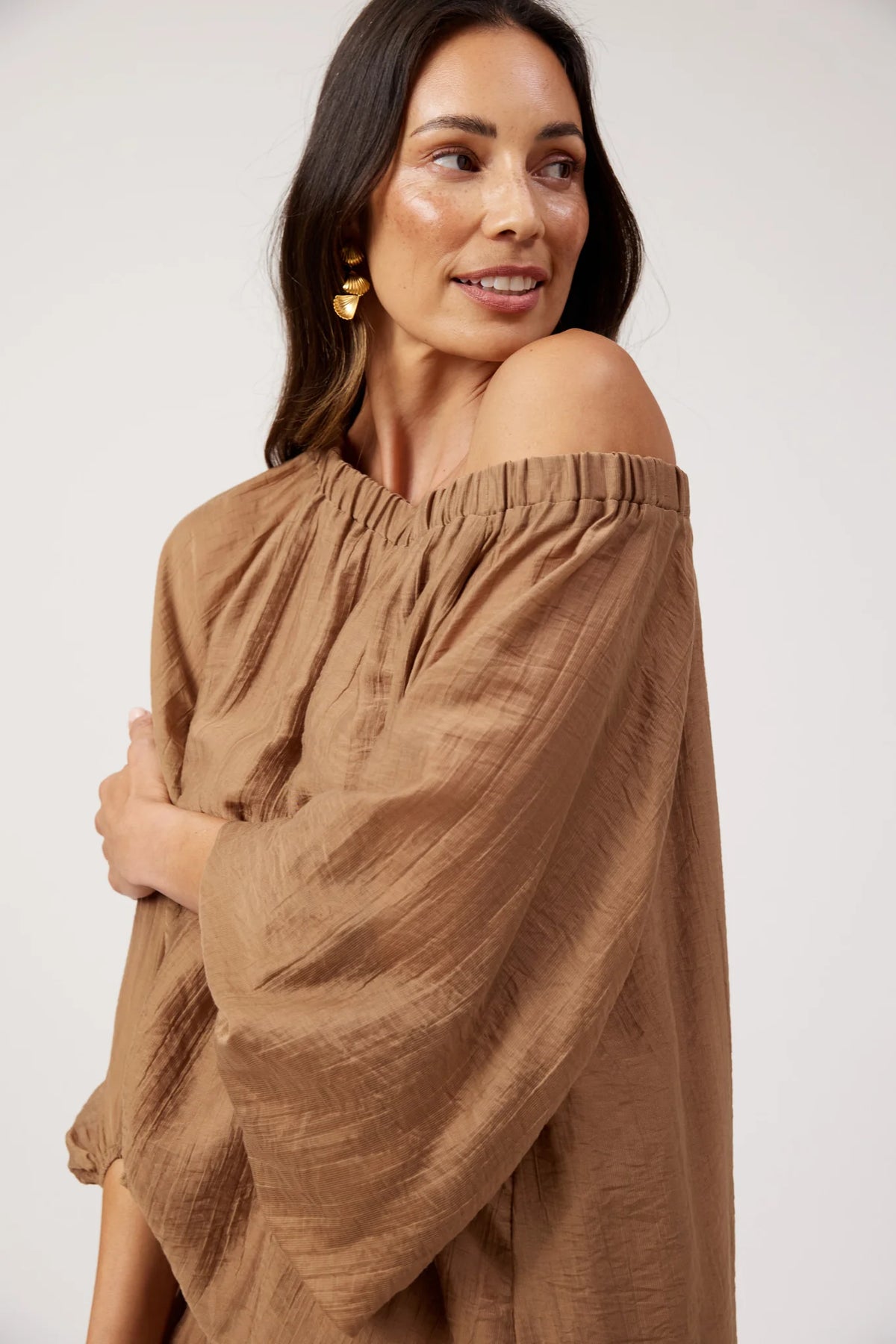 HAVEN Kenya Off Shoulder Top WHEAT