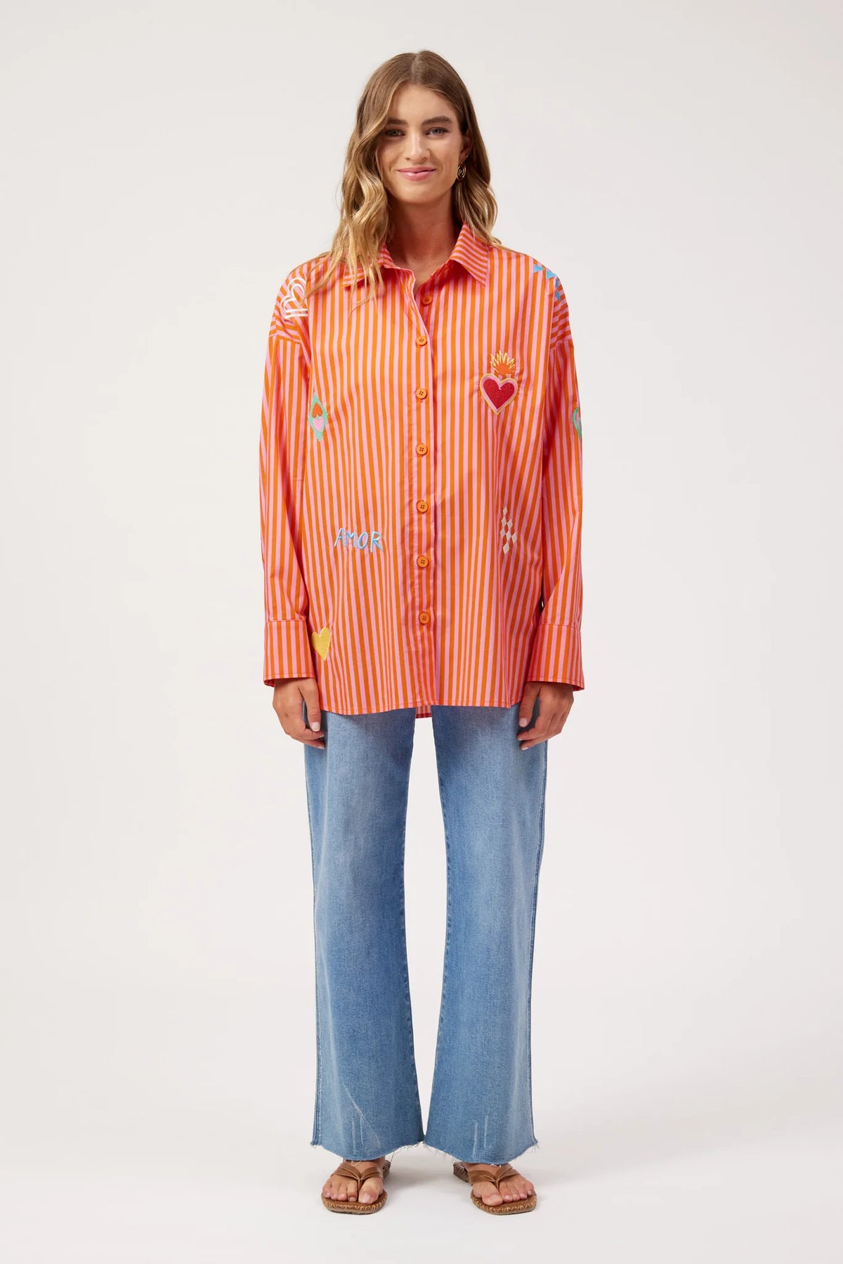 HAVEN Mykonos Embroidered Shirt PINK