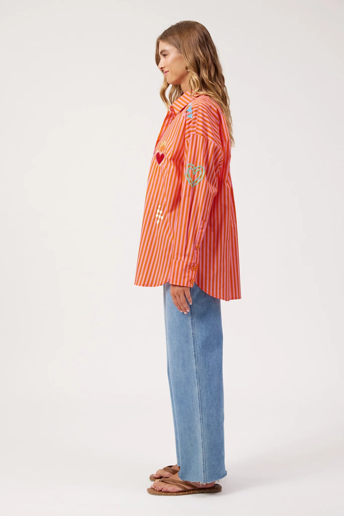 HAVEN Mykonos Embroidered Shirt PINK