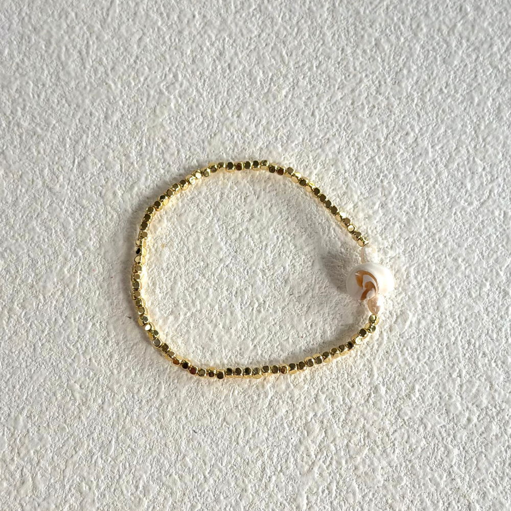 AURA Gold Bracelet CREME CARAMEL STONE
