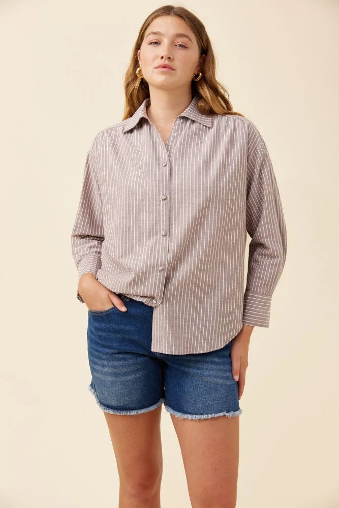 ISLE OF MINE Lyndell Shirt TAUPE