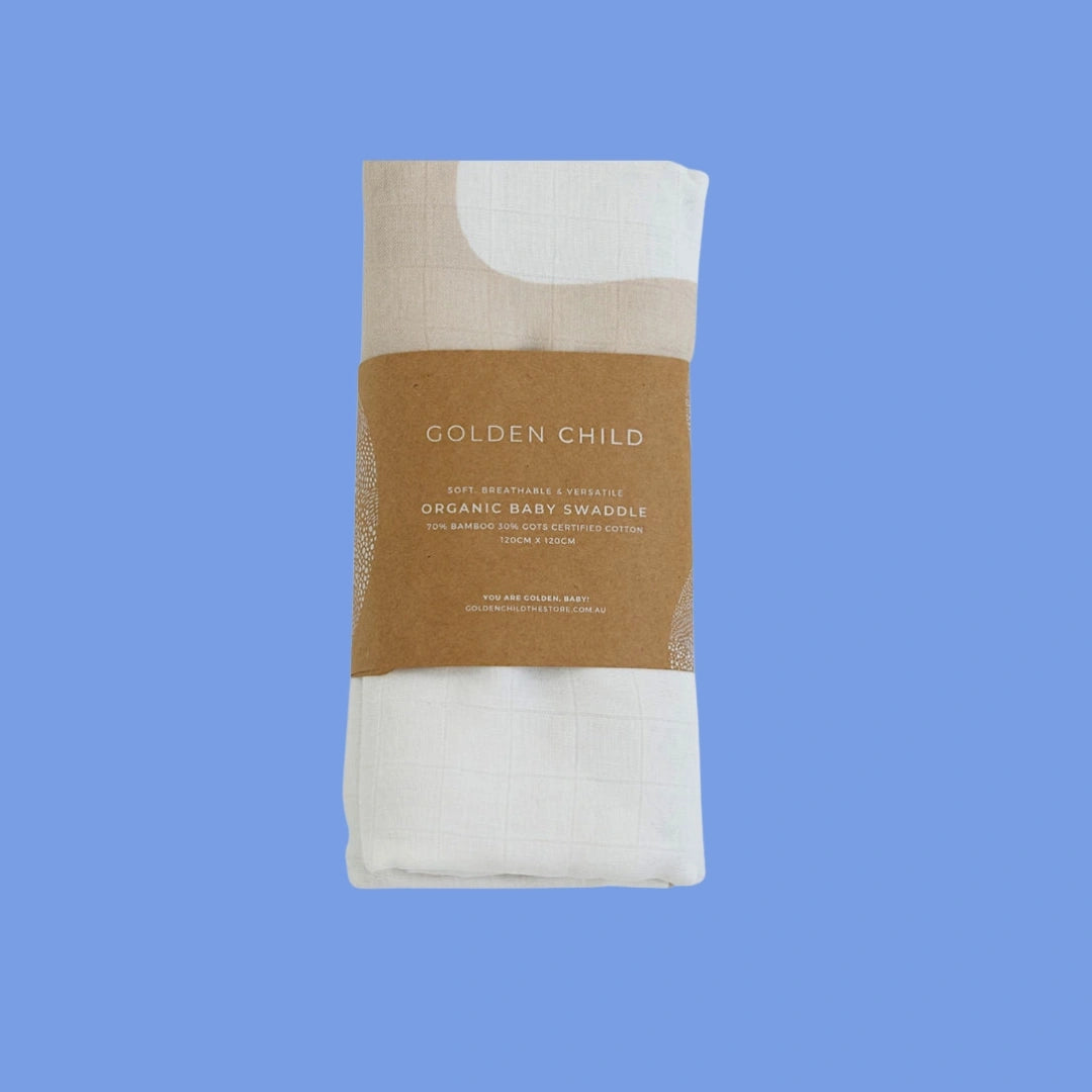 GOLDEN CHILD Holiday Swaddle DREAMY TAUPE
