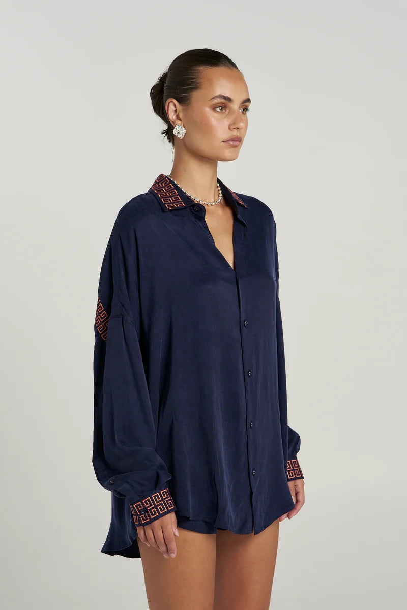 SUMMI SUMMI Sig LS Shirt NAVY