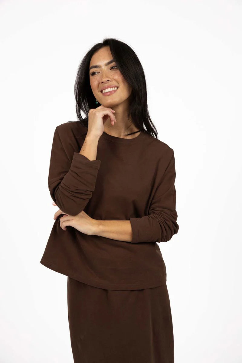 HUMIDITY Wildfire L/S Tee CHOCOLATE