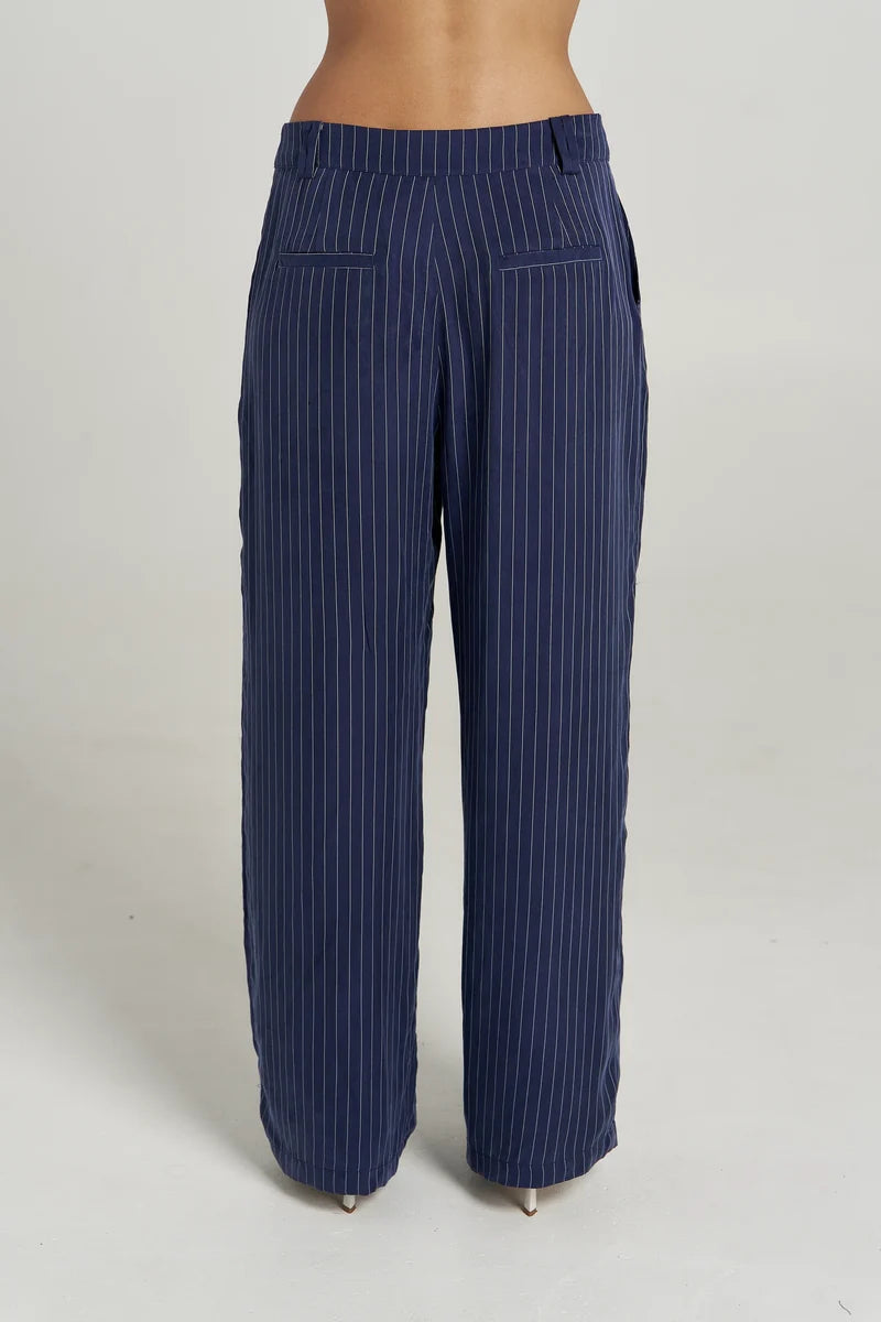 SUMMI SUMMI Boss Pant NAVY PINSTRIPE