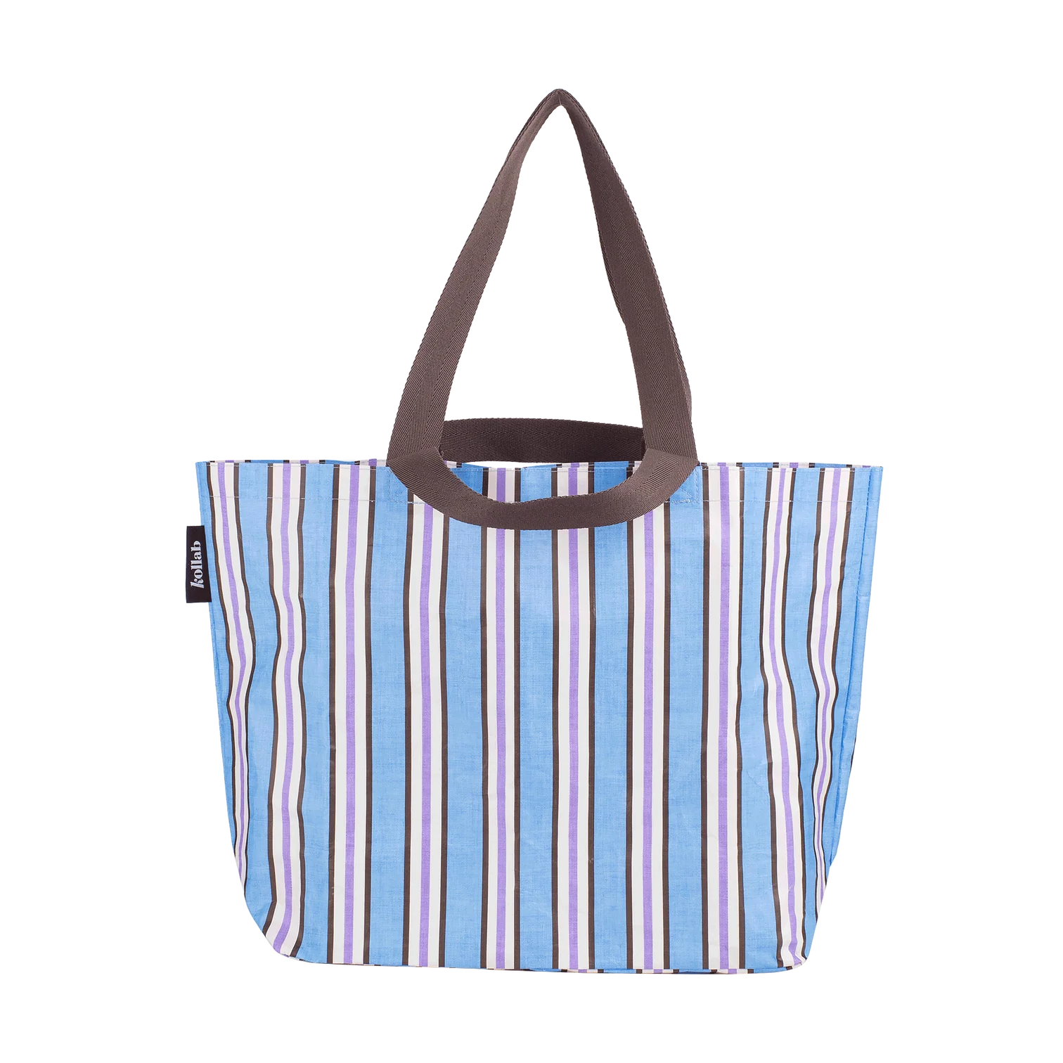 KOLLAB Shopper Tote CHOC BLUE STRIPE