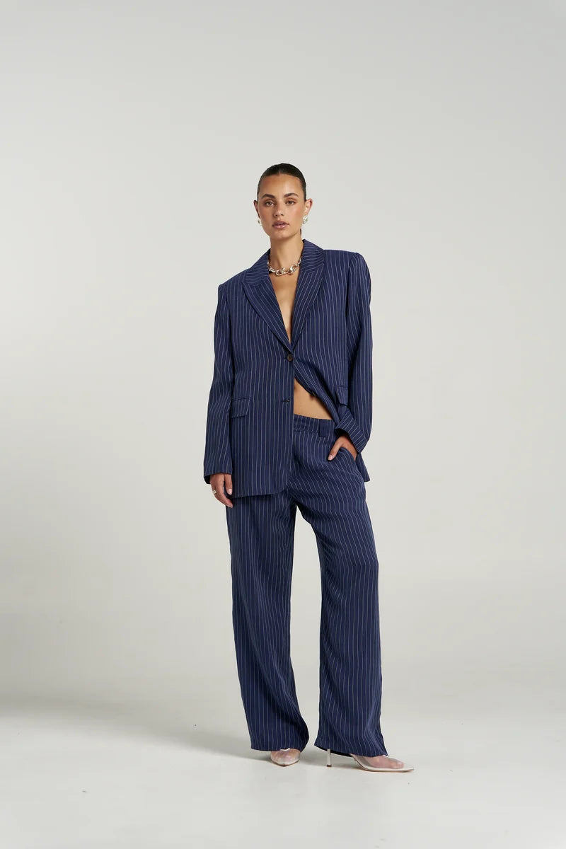 SUMMI SUMMI OS Blazer NAVY PINSTRIPE