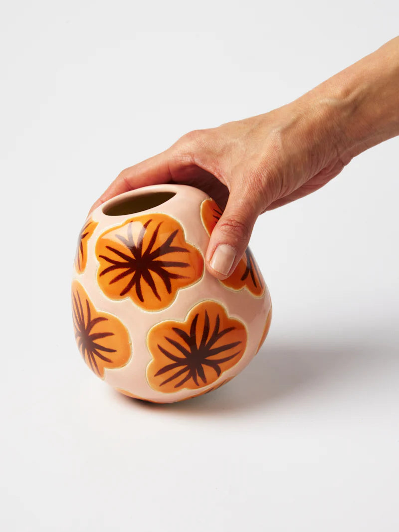 JONES & CO Pollen Vase BURNT HIBISCUS