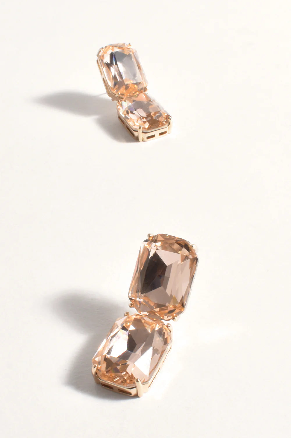 Astrid Double Drop Event Earrings CHAMPAGNE