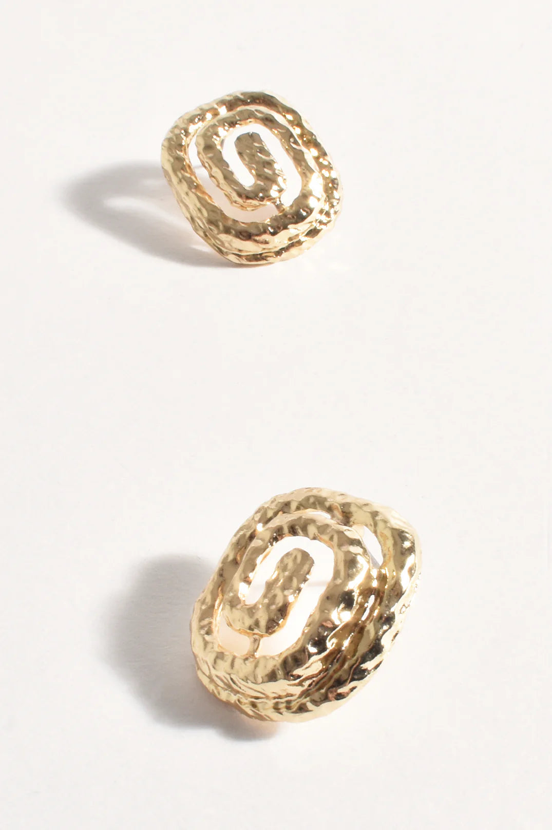 Spiral Textured Earrings GOLD