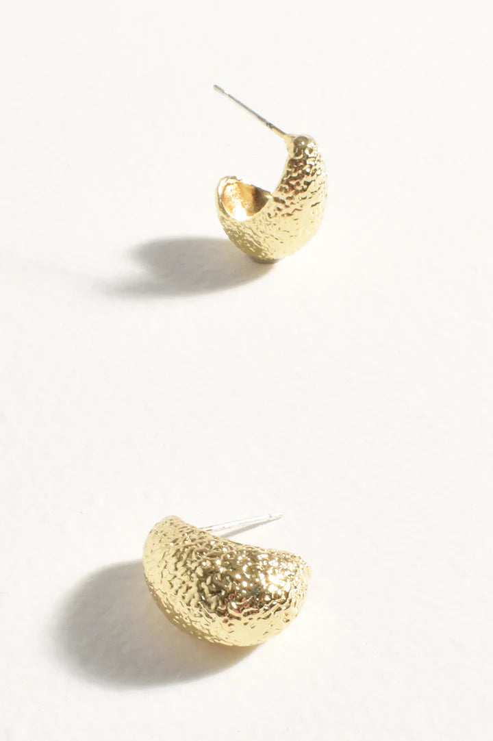 Textured Teardrop Earrings GOLD