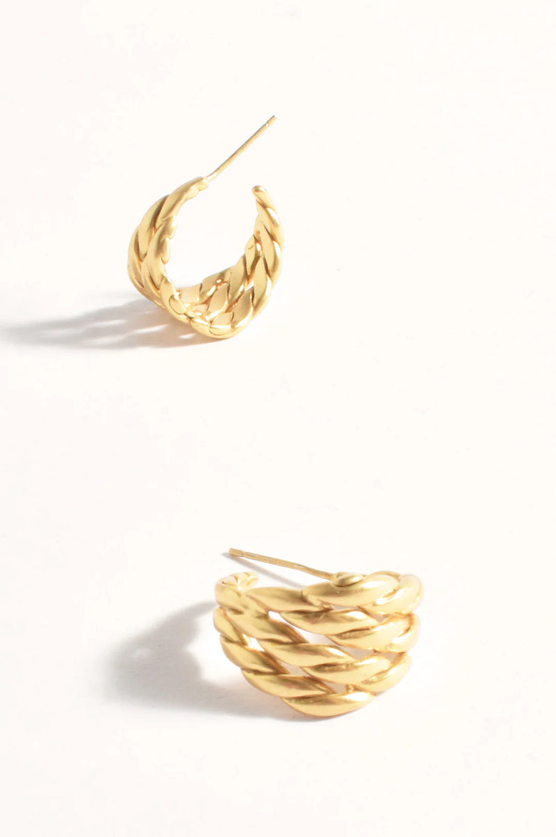 Twisted Hoop Earrings MATT GOLD