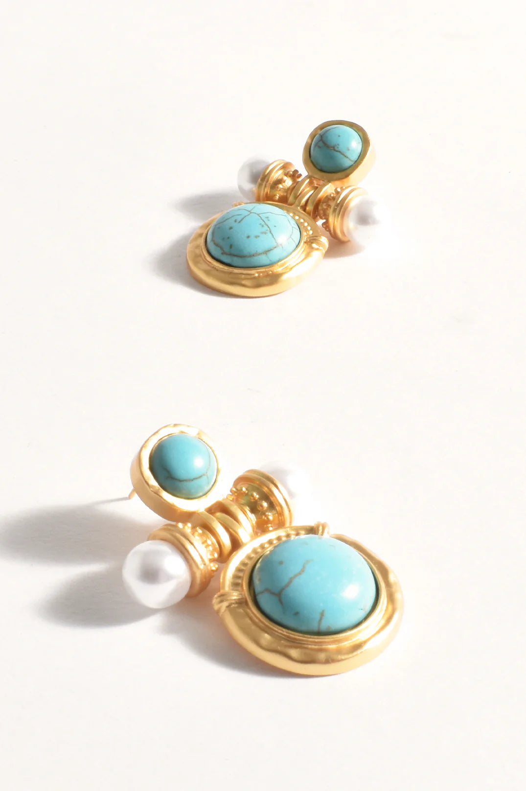 Statement Stone Earrings TURQUOISE