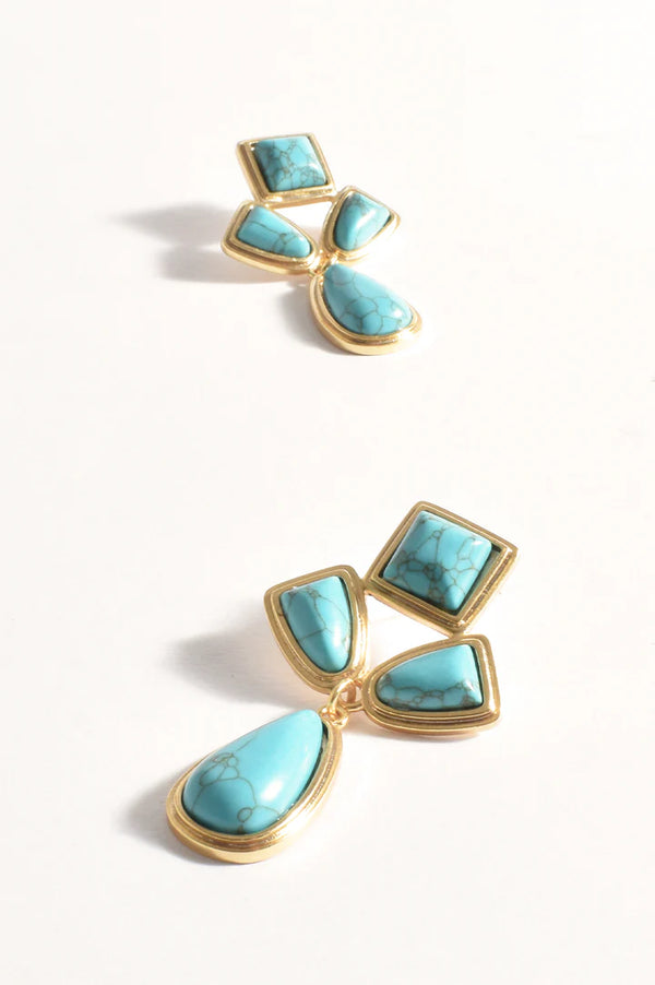 AD Drop Event Earrings TURQUOISE