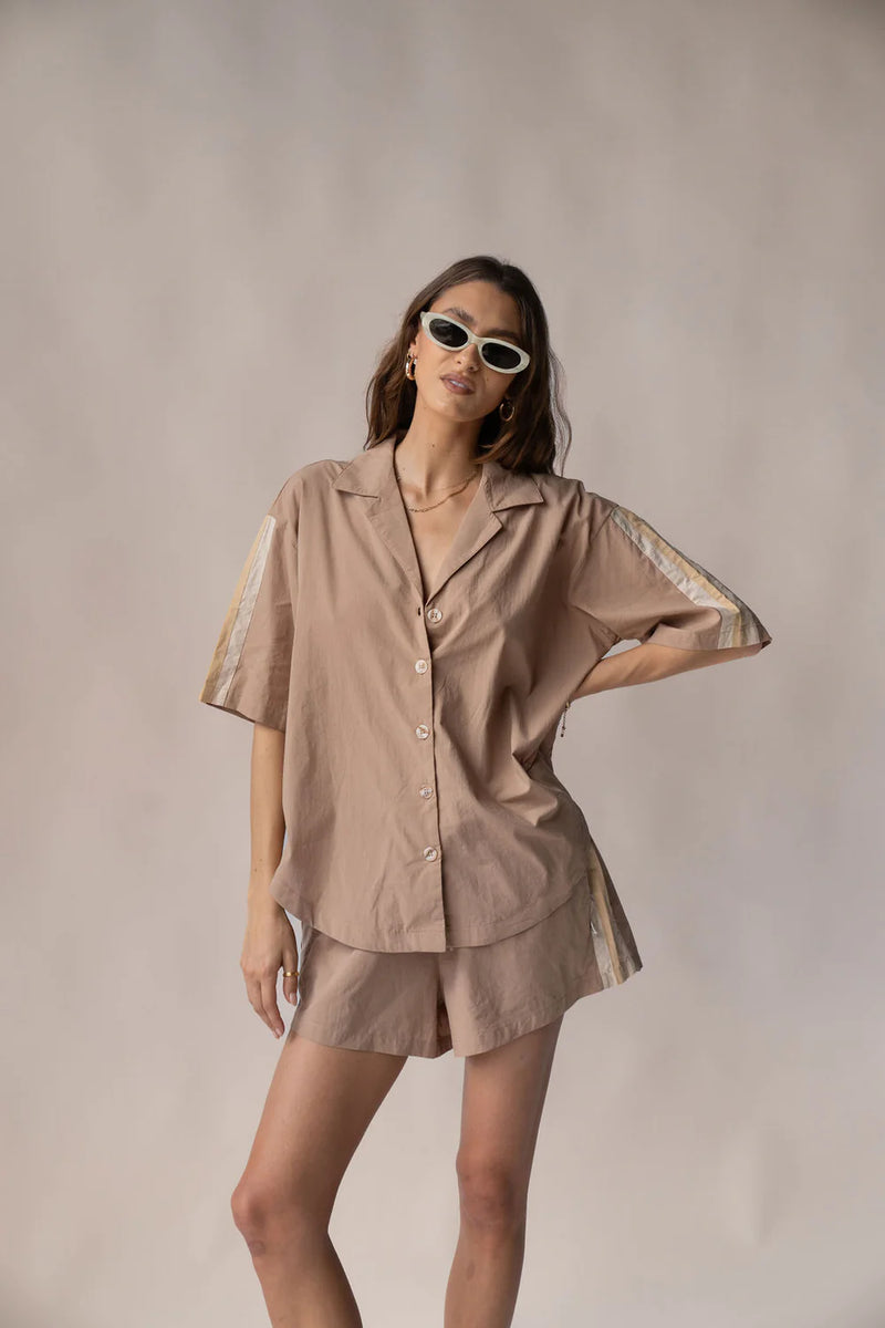 ARAMINTA San Sebastian Shirt Set DARK COFFEE