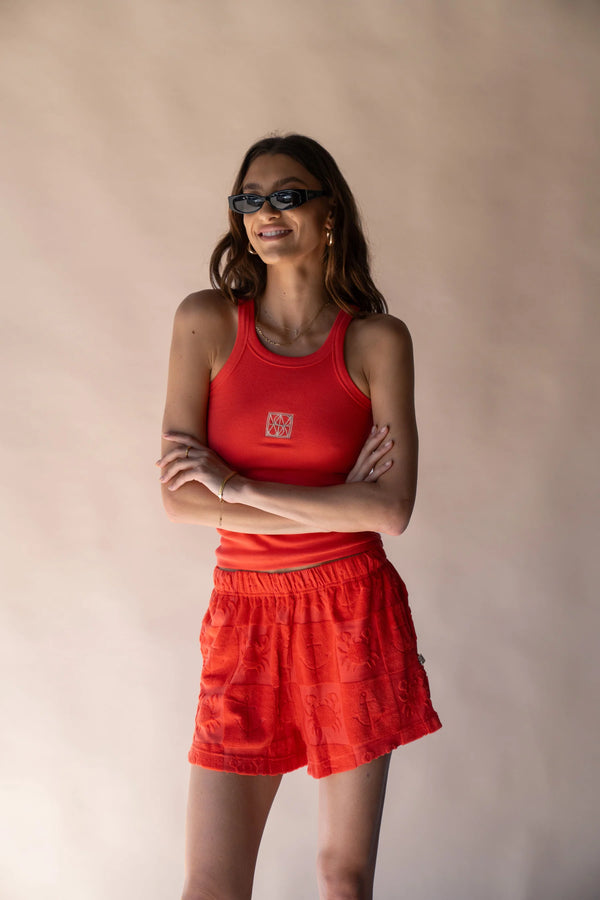 ARAMINTA Monogram Tank LOBSTER RED