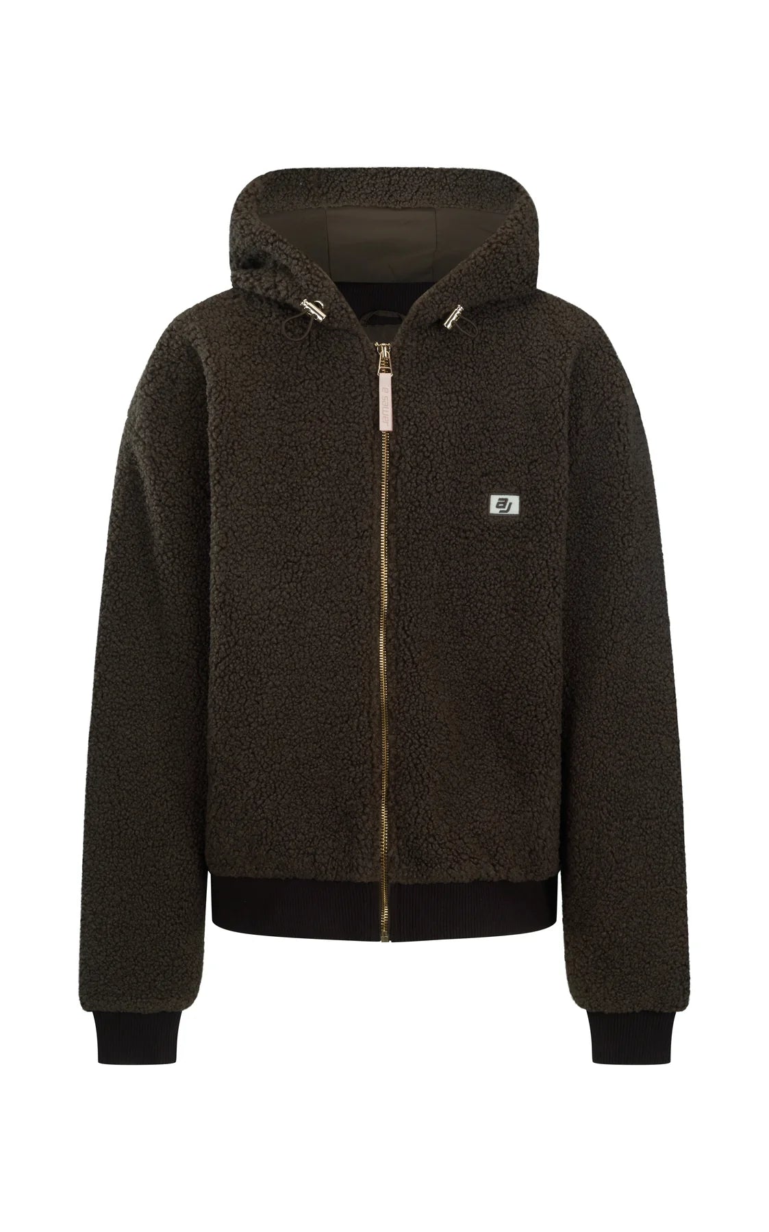ARAMINTA JAMES Sherpa Hooded Jacket DARK CHOC