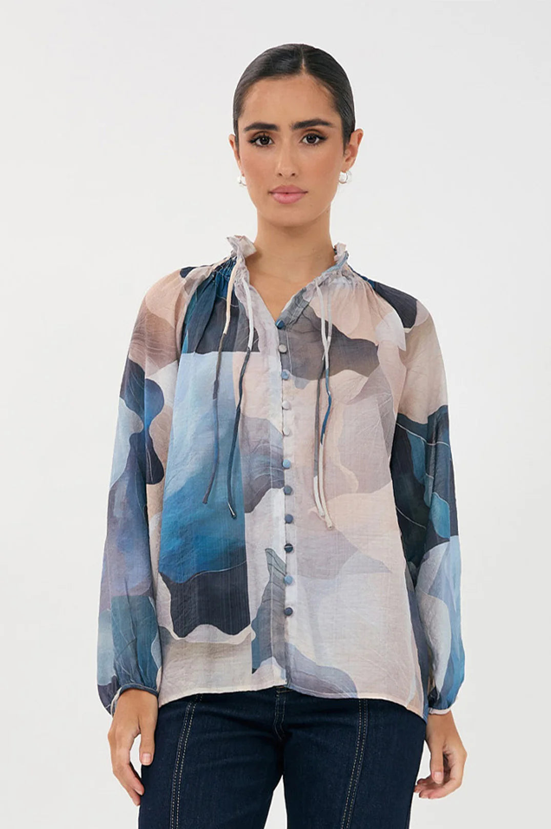 Opal Printed Long Sleeve Blouse