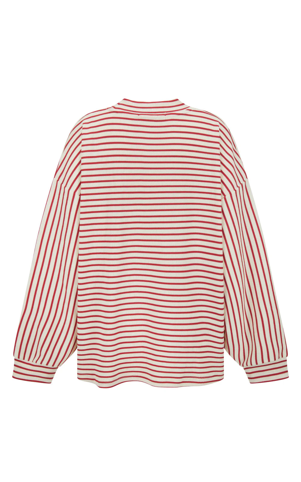 ARAMINTA JAMES Waffle Long Sleeve Top RED ALERT
