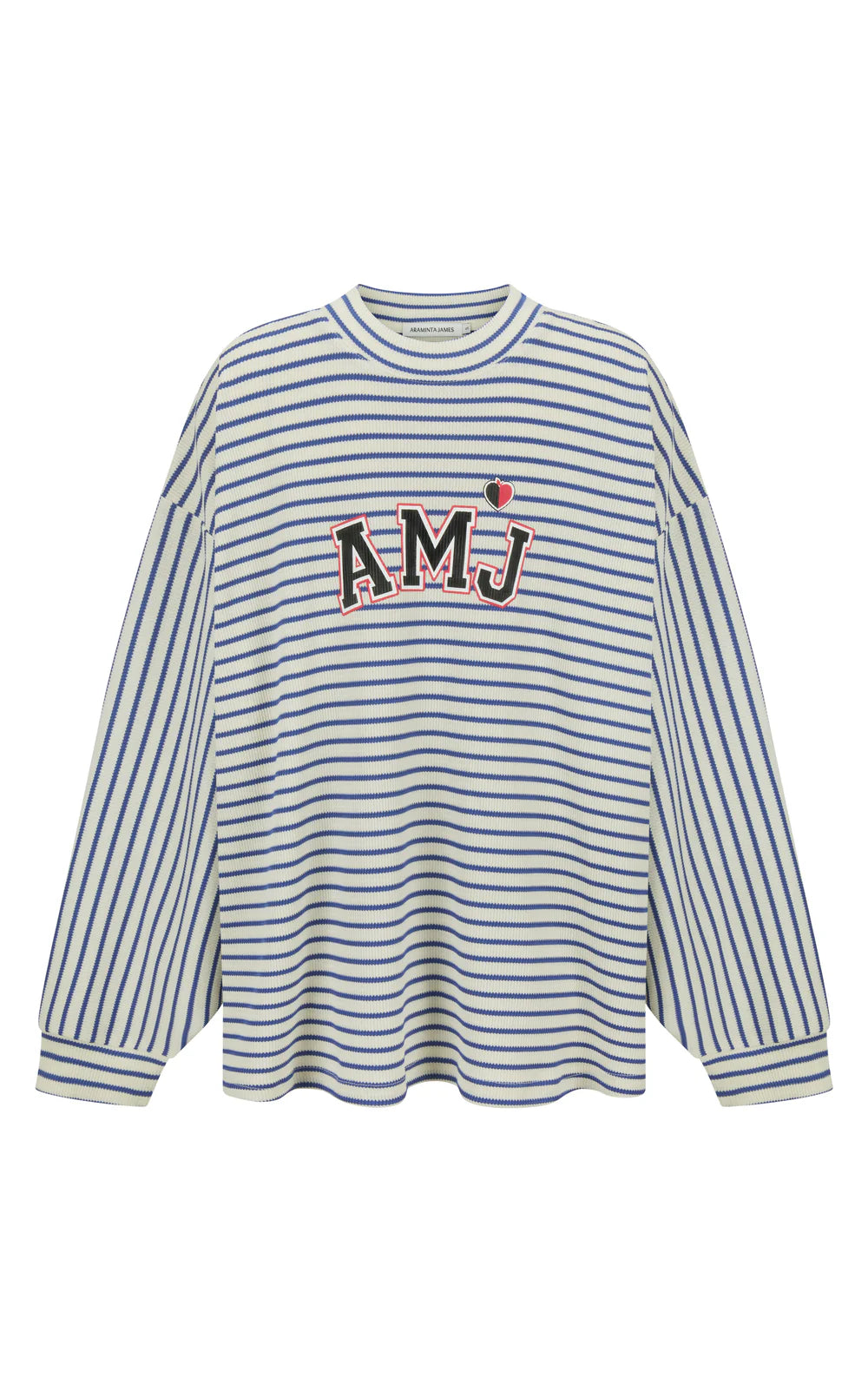 ARAMINTA JAMES Waffle Long Sleeve Top DARK NAVY