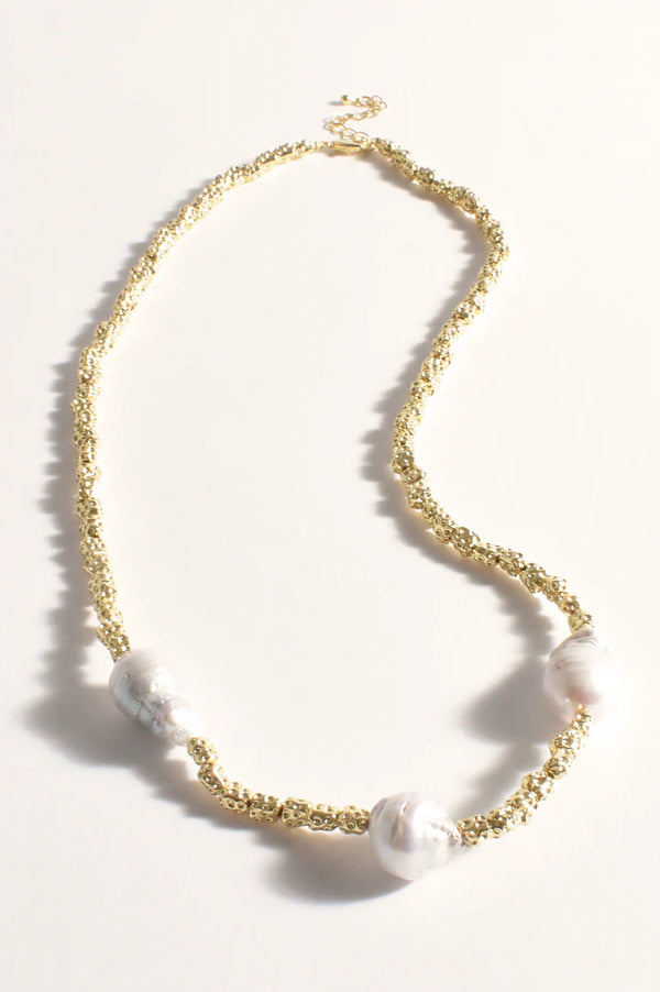 AD Baroque Pearl & Gold Necklace