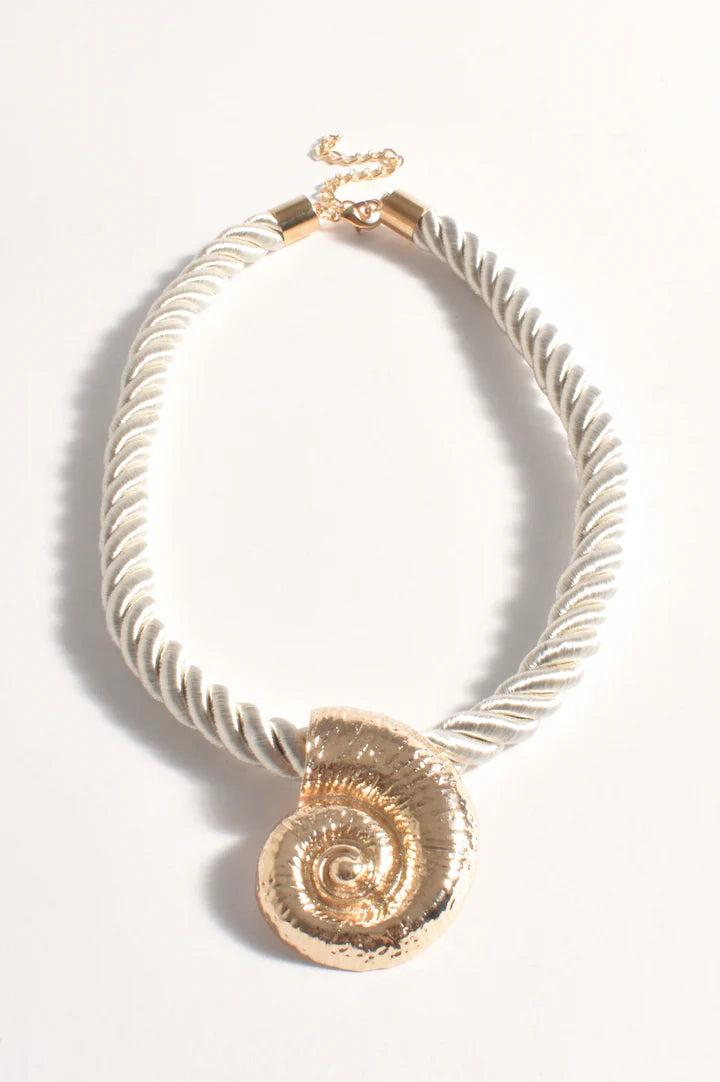 Spiral Shell Cord Necklace