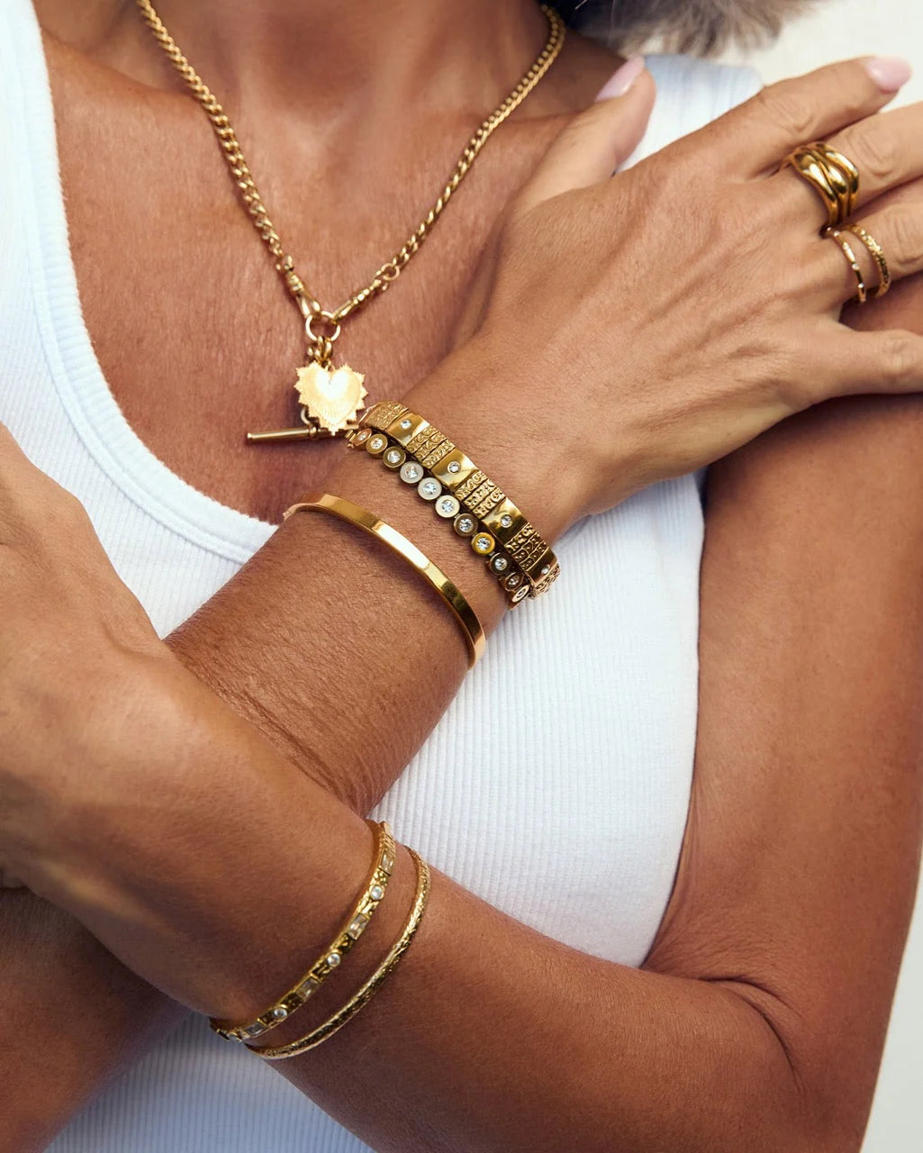 Arms of Eve Maeve Bracelet GOLD STONE