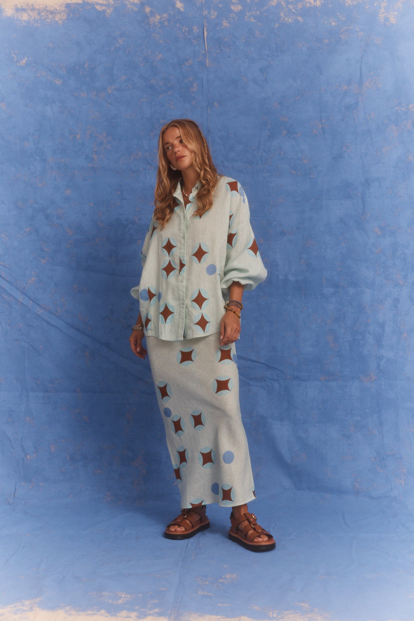 KINGA CSILLA Aquarius Column Skirt