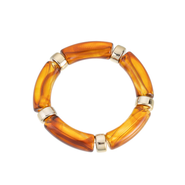 BIJOUX Stretch Resin Bangle AMBER