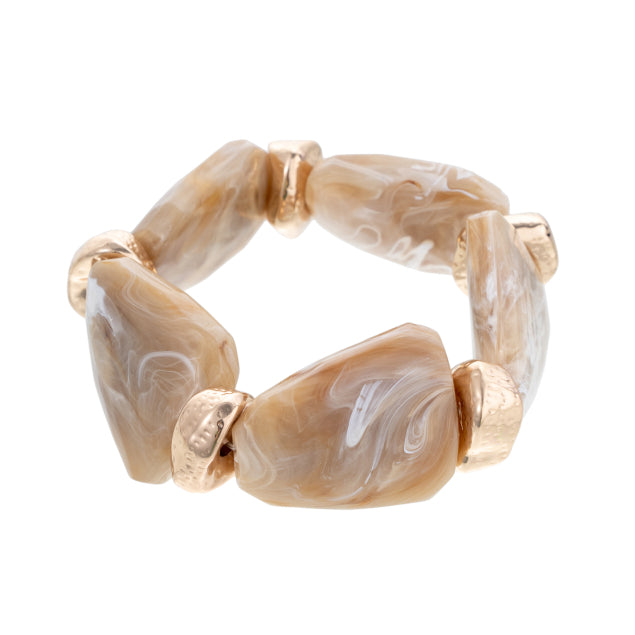DINO Stretch Resin Bangle LATTE