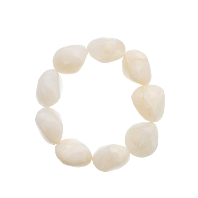 DINO Stretch Resin Bangle CREAM