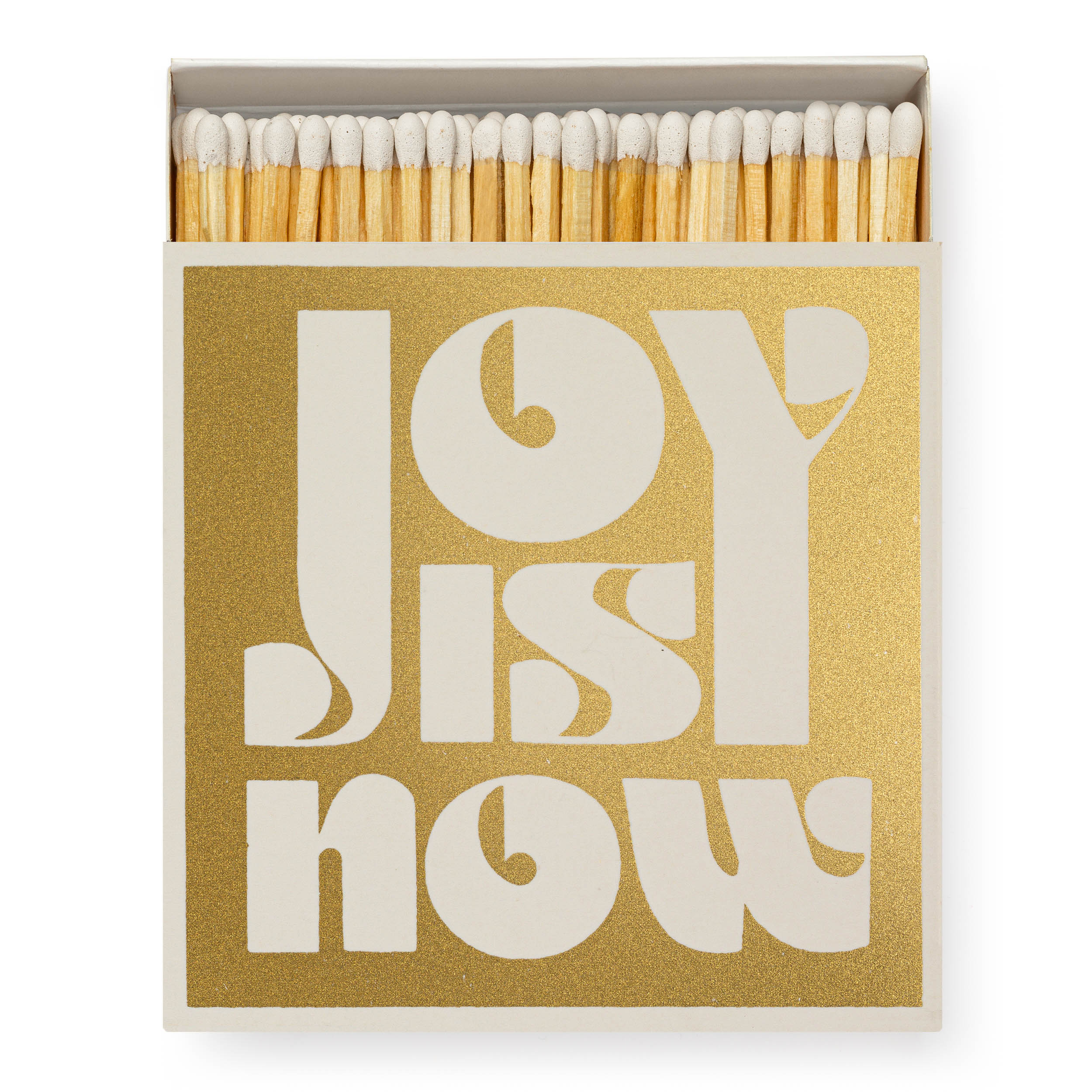 ARCHIVIST Square Box Matches JOY IS NOW