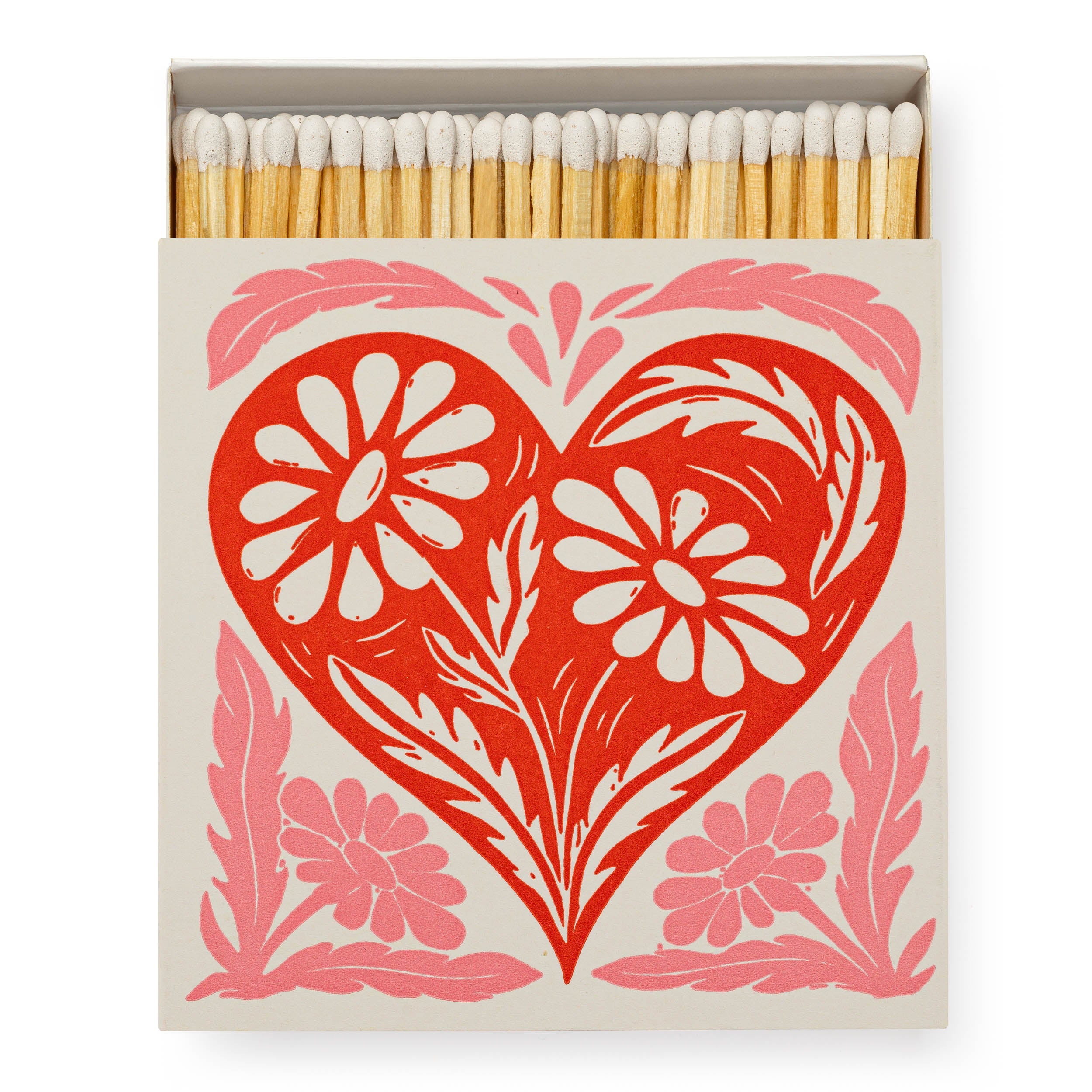 ARCHIVIST Square Box Matches BOTANICAL HEART