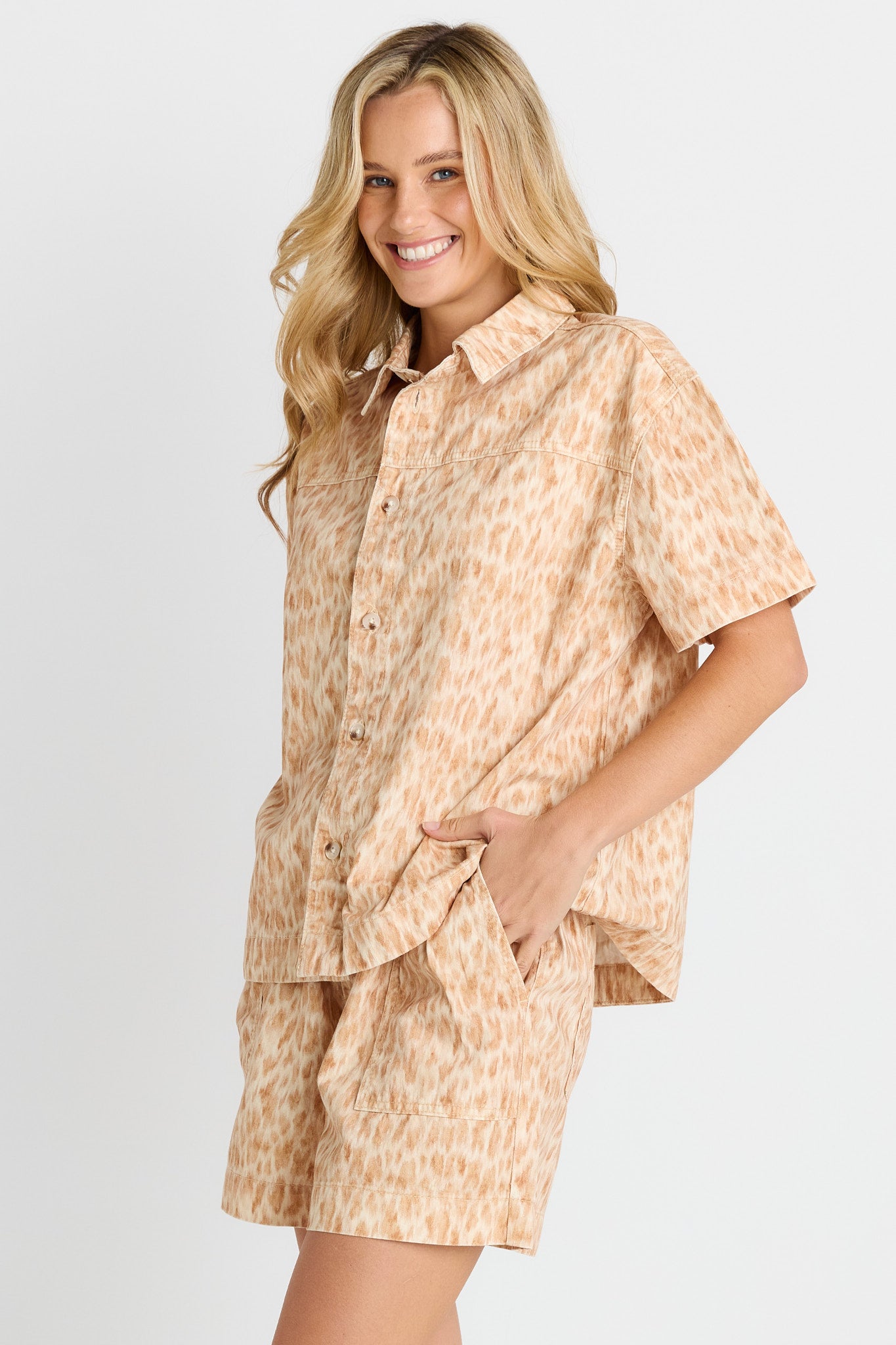 BETTY BASICS Quinn Shirt OCELOT