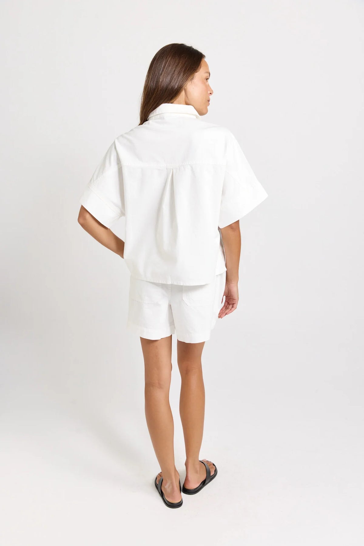 BETTY BASICS Dawn Denim Shirt WHITE