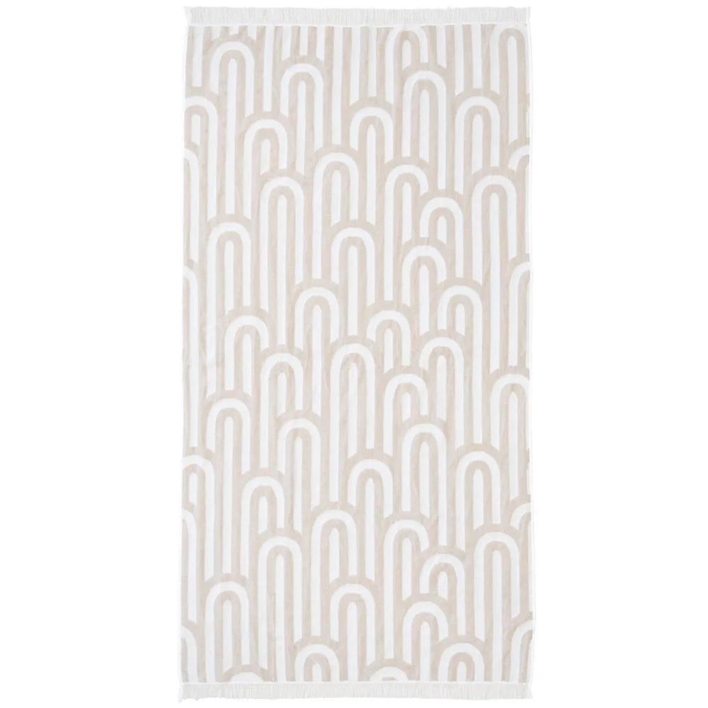 BAMBURY Hilo Beach Towel ARCADE SAND