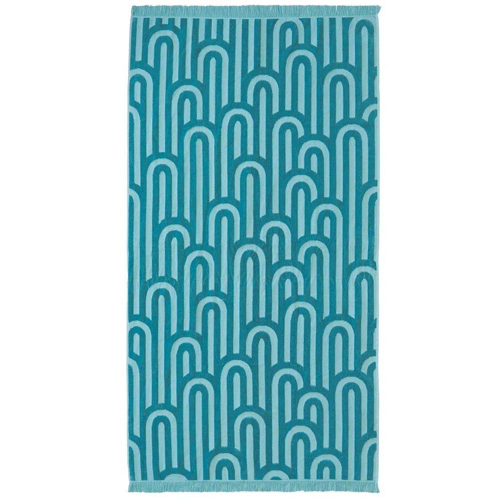 BAMBURY Hilo Beach Towel ARCADE TURQUOISE