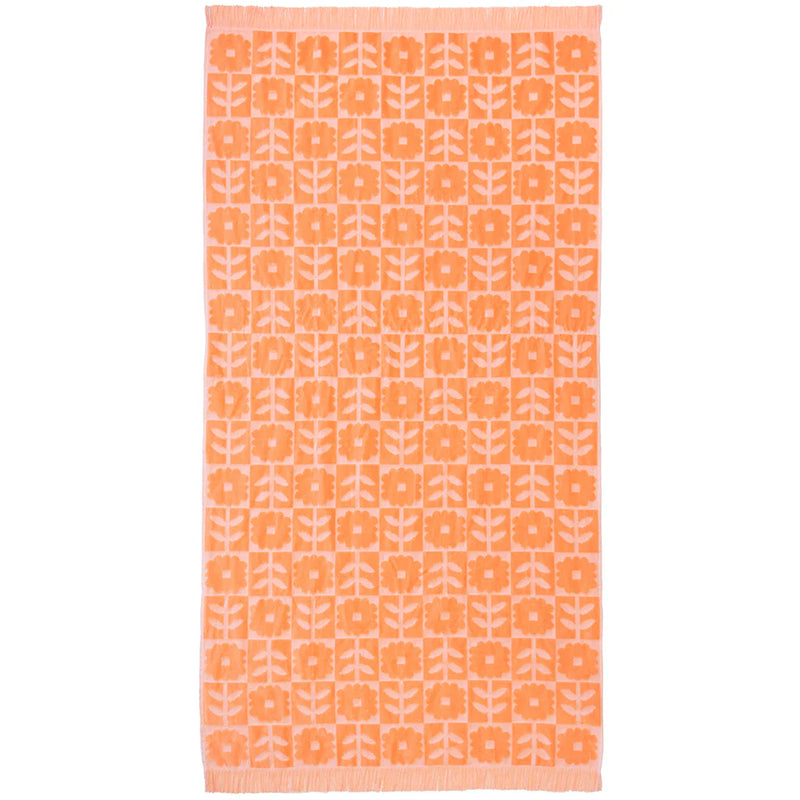 BAMBURY Hilo Beach Towel BLOOM PEACH