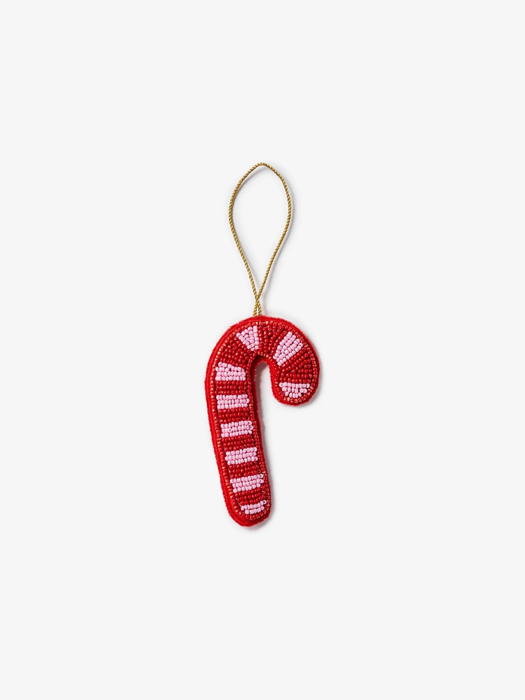 Bonnie & Neil Candy Cane Beaded Decoration