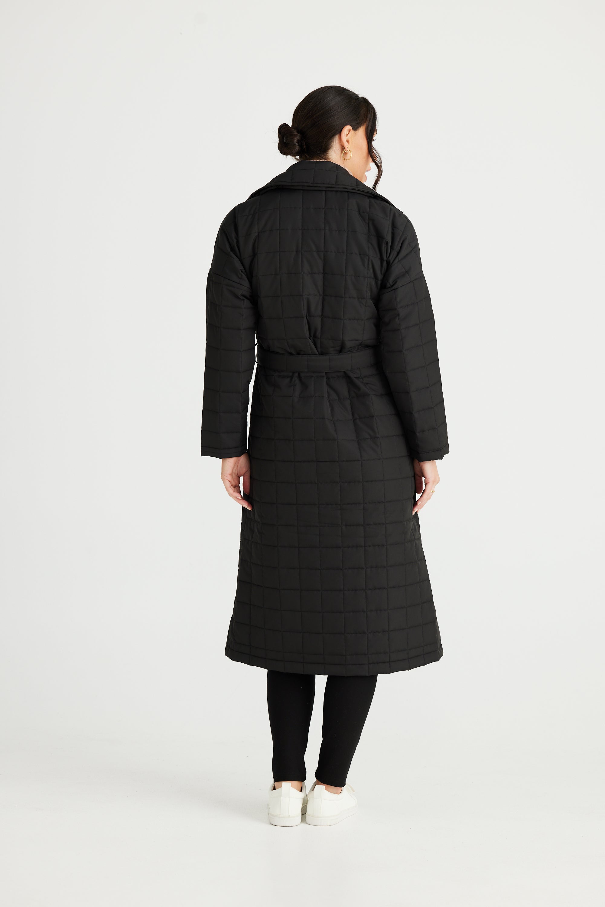 BRAVE & TRUE Bedford Longline Puffer BLACK