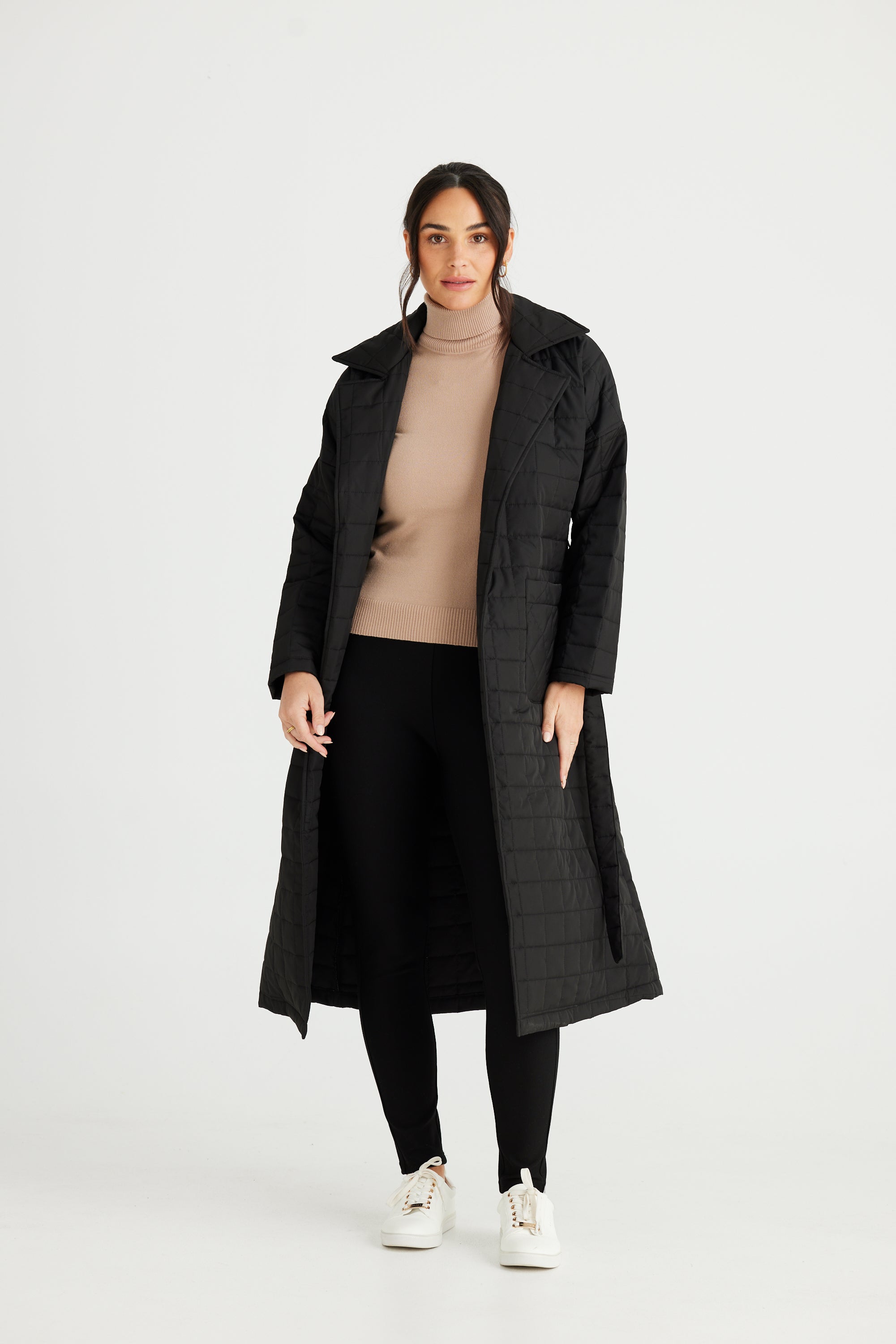 BRAVE & TRUE Bedford Longline Puffer BLACK