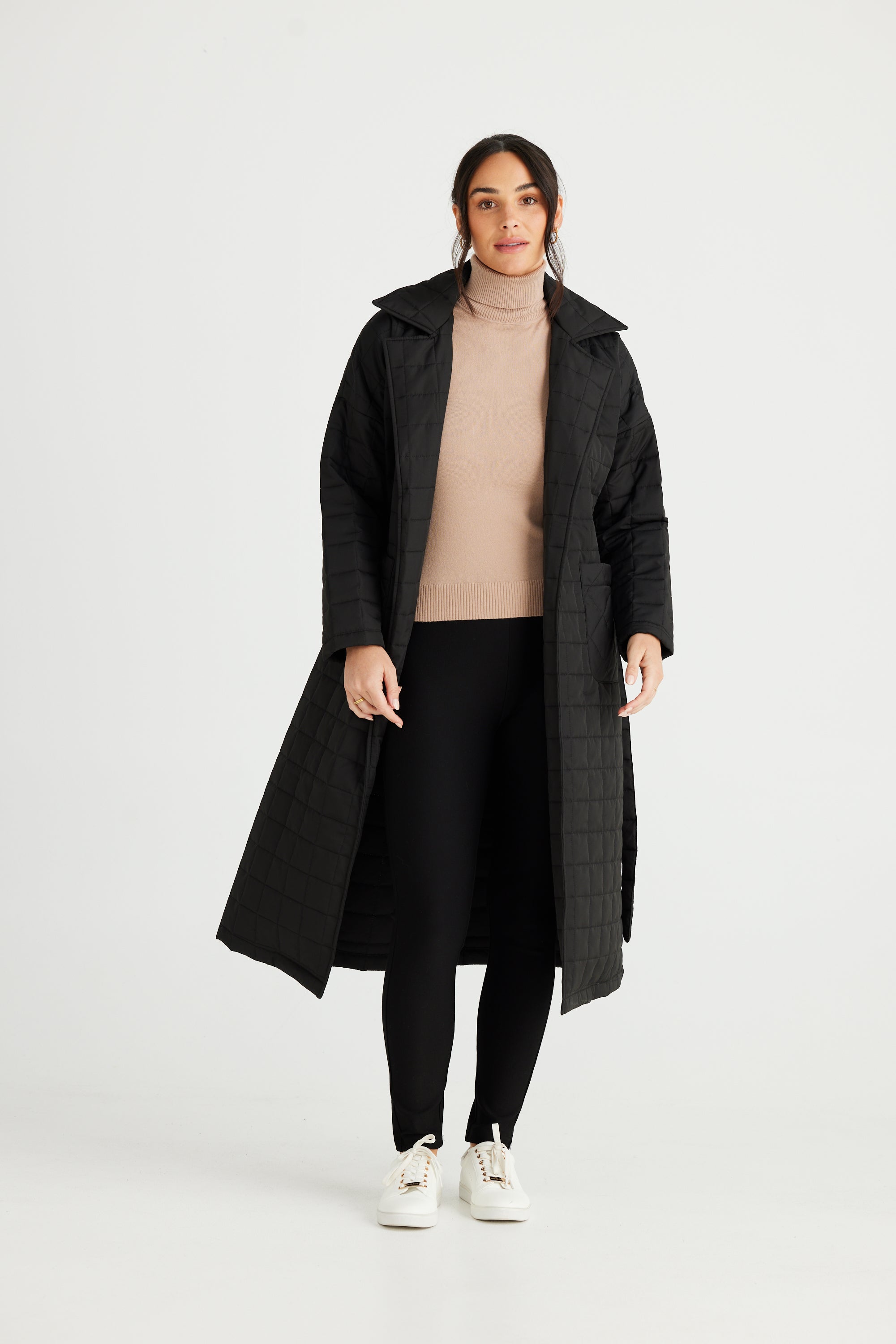 BRAVE & TRUE Bedford Longline Puffer BLACK