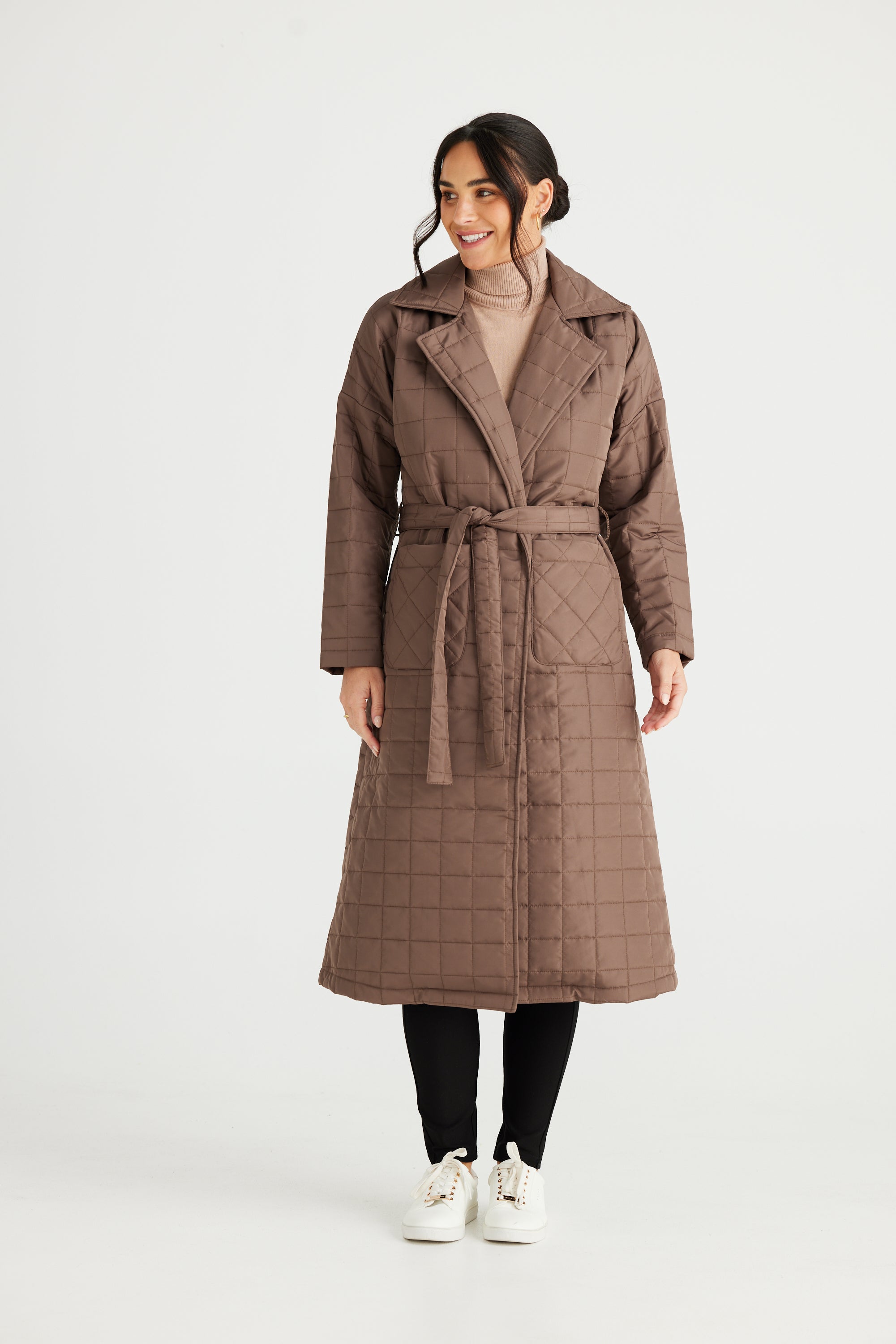 BRAVE & TRUE Bedford Longline Puffer MOCHA