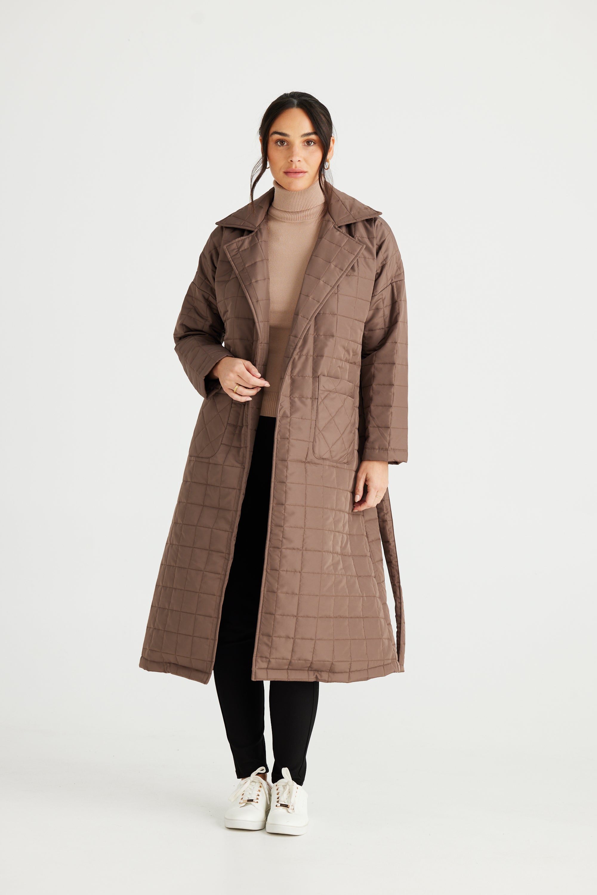 BRAVE & TRUE Bedford Longline Puffer MOCHA