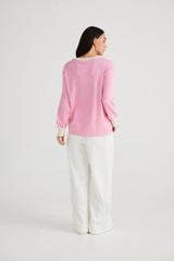 BRAVE & TRUE Petra Solid Knit PINK