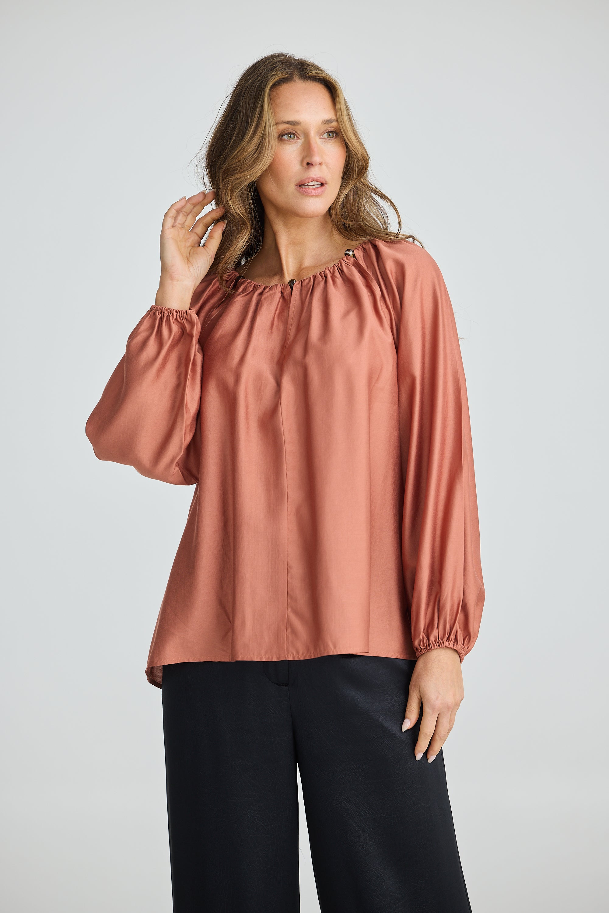 BRAVE & TRUE Carlisle Blouse TERRACOTTA