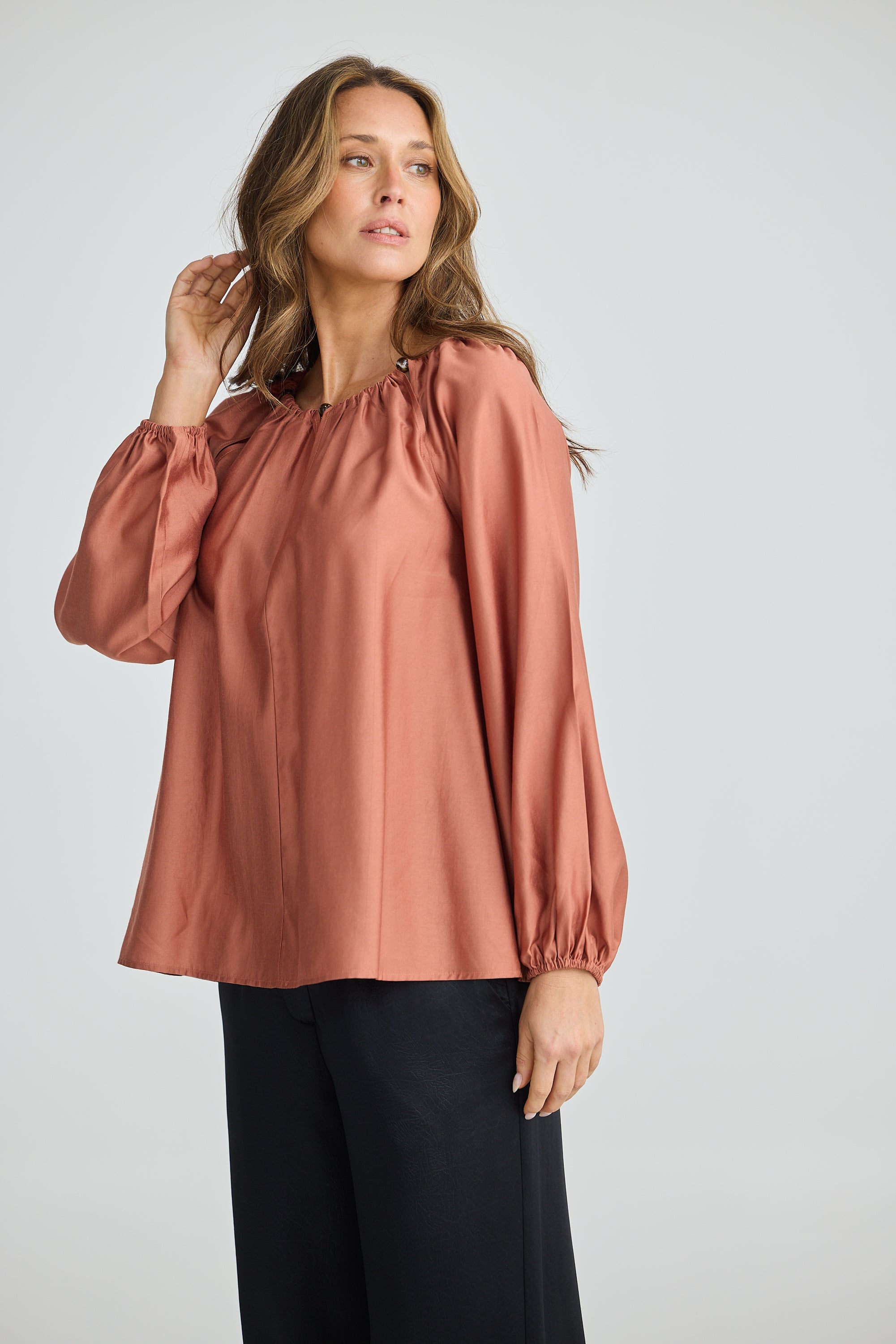 BRAVE & TRUE Carlisle Blouse TERRACOTTA