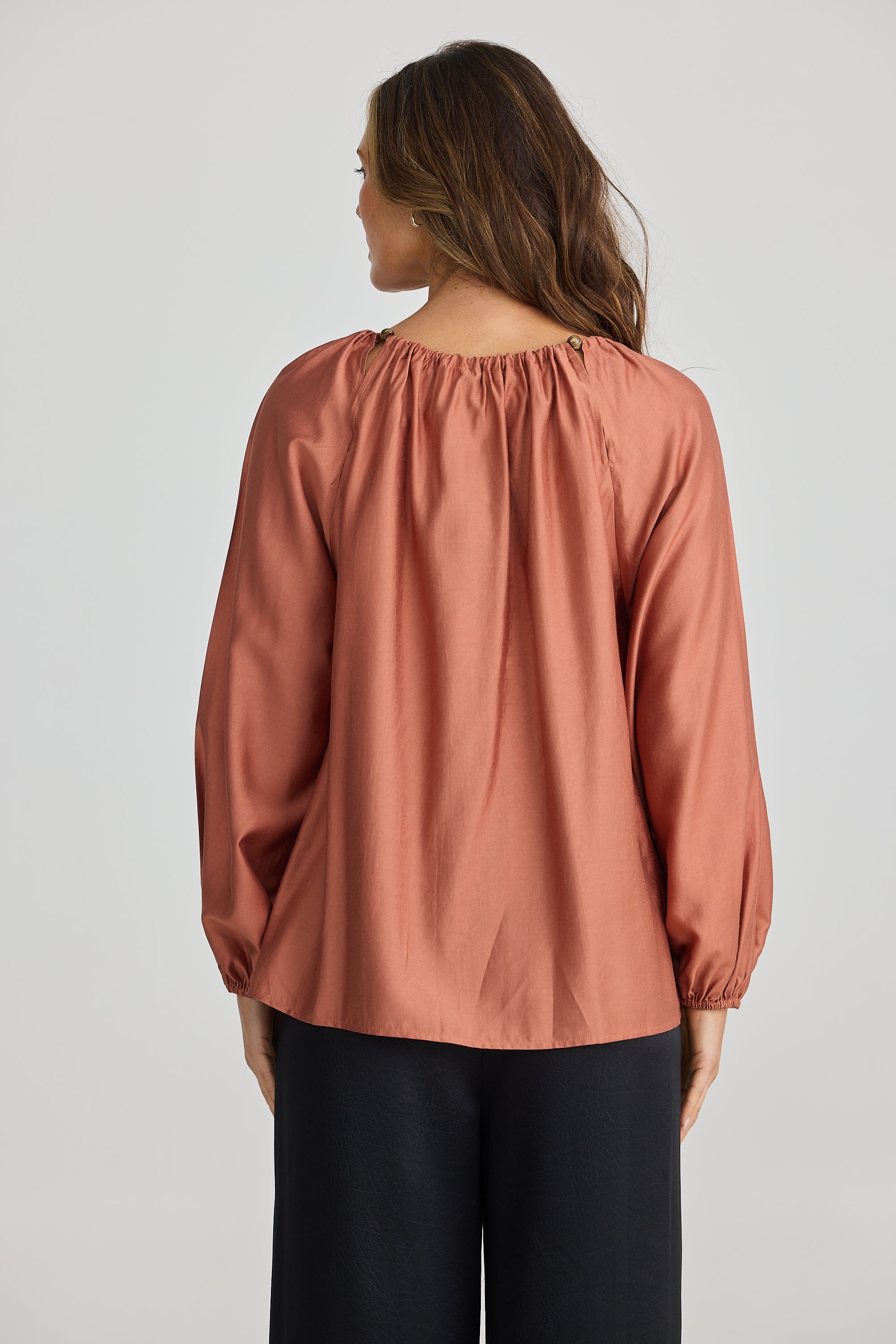 BRAVE & TRUE Carlisle Blouse TERRACOTTA